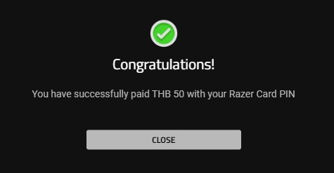 Reload Razer Pin Success